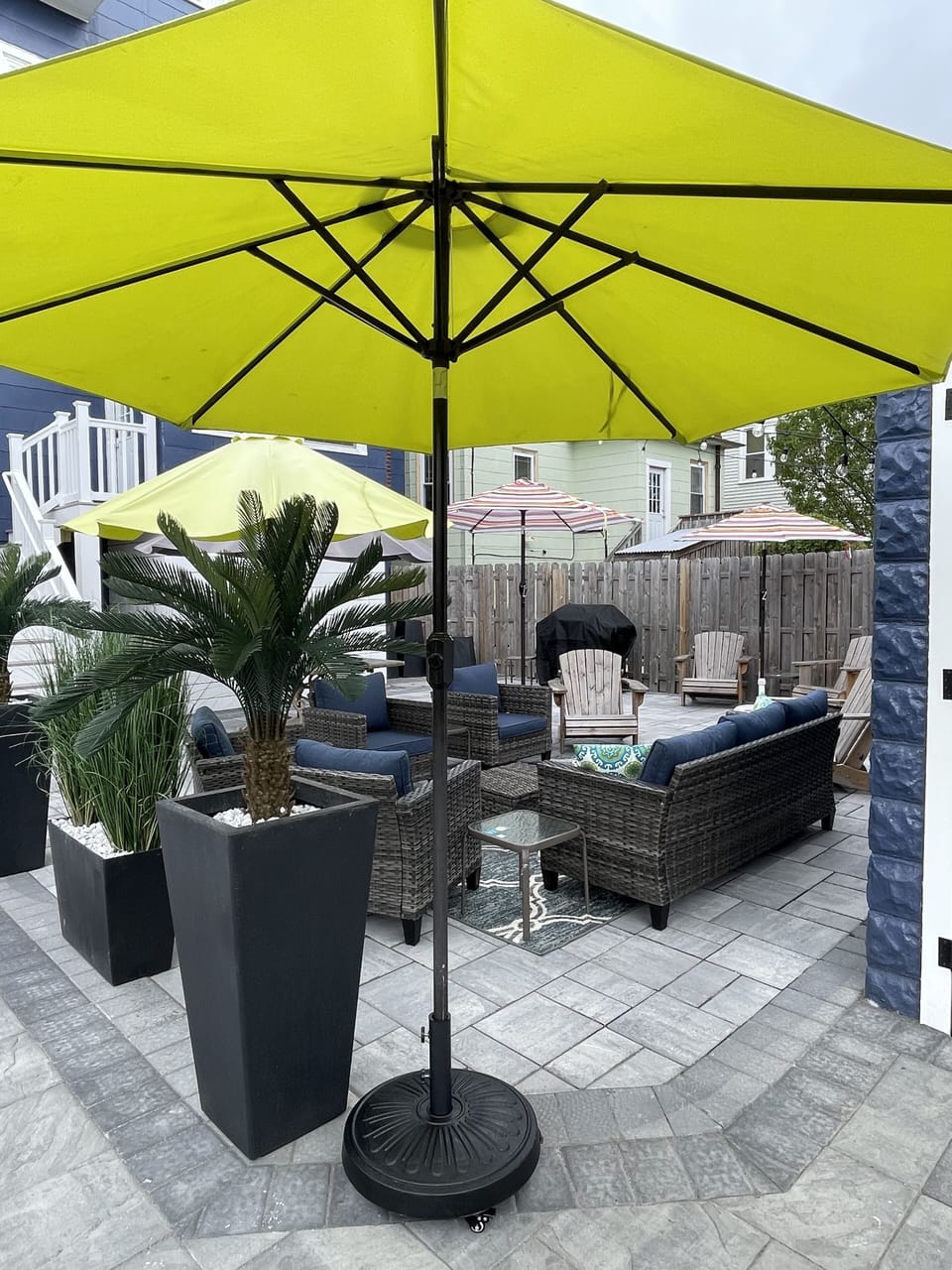 Ample outdoor seating and dining. Large BBQ