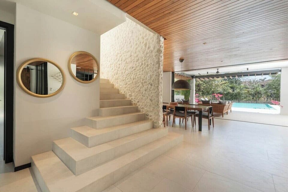 Stairs and house lobby area
