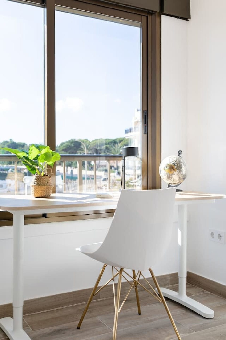 In Bedroom 1 there is a large desk, the perfect work area overlooking the gardens