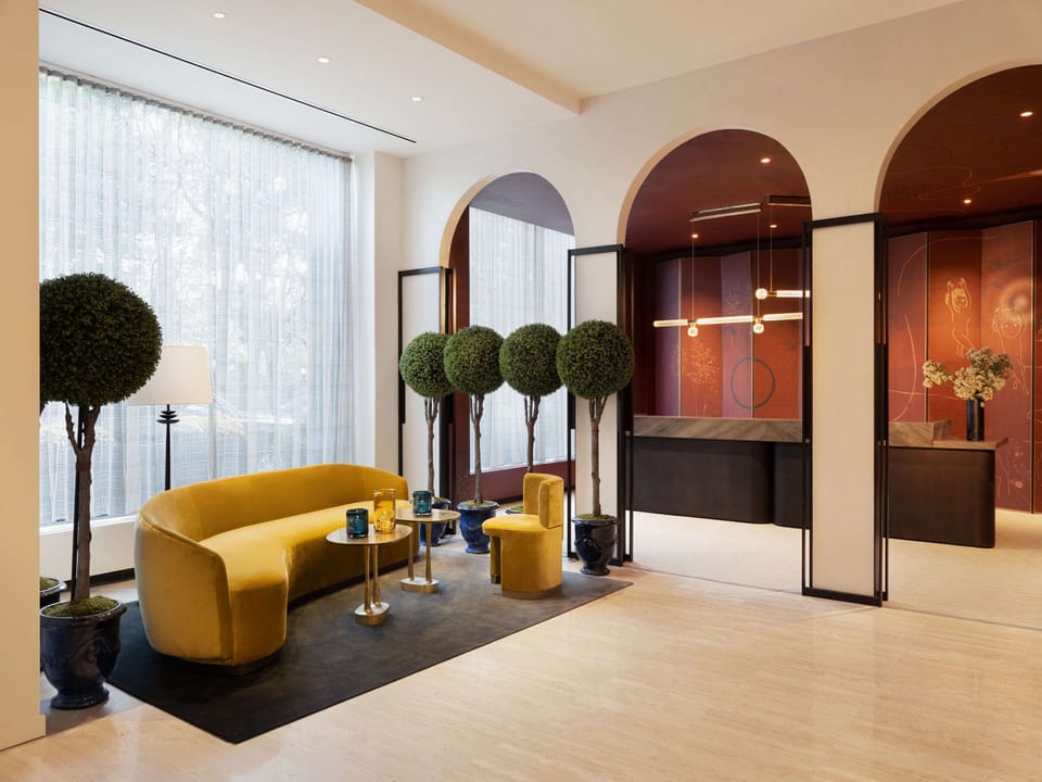 Gather in the chic lobby lounge for effortless relaxation.