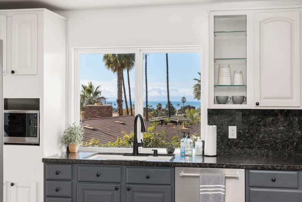 Ocean view from the kitchen window