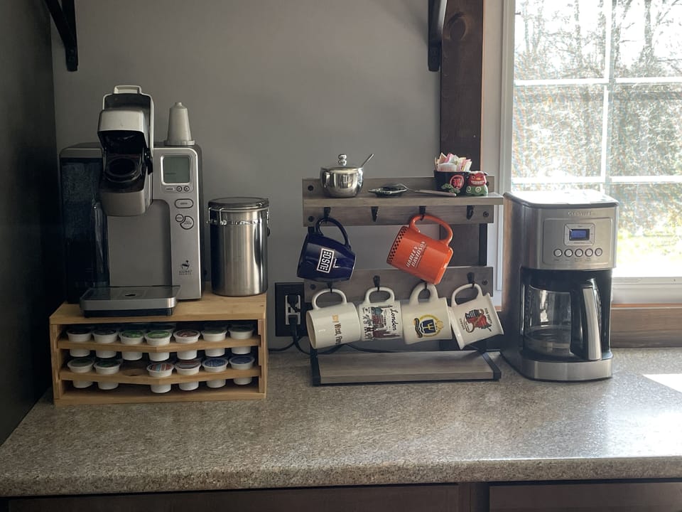 Full coffee set up (coffee, sugar, creamer provided)