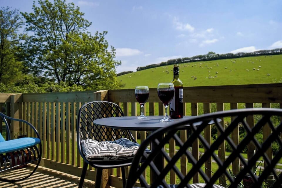 Decked al fresco dining area