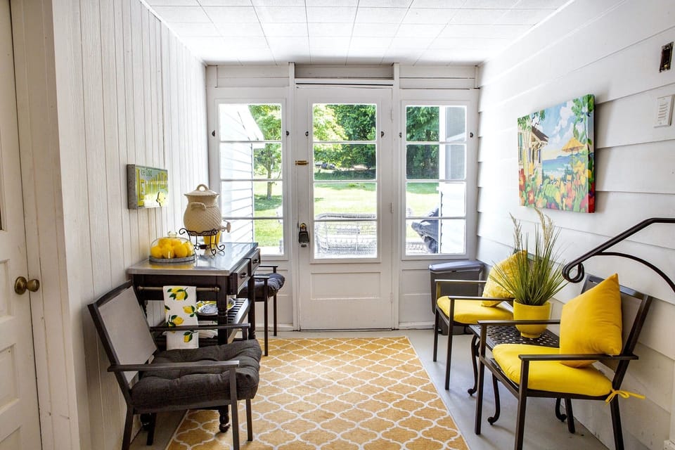 Breezeway to outdoors.  Fun room for reading or just getting away.