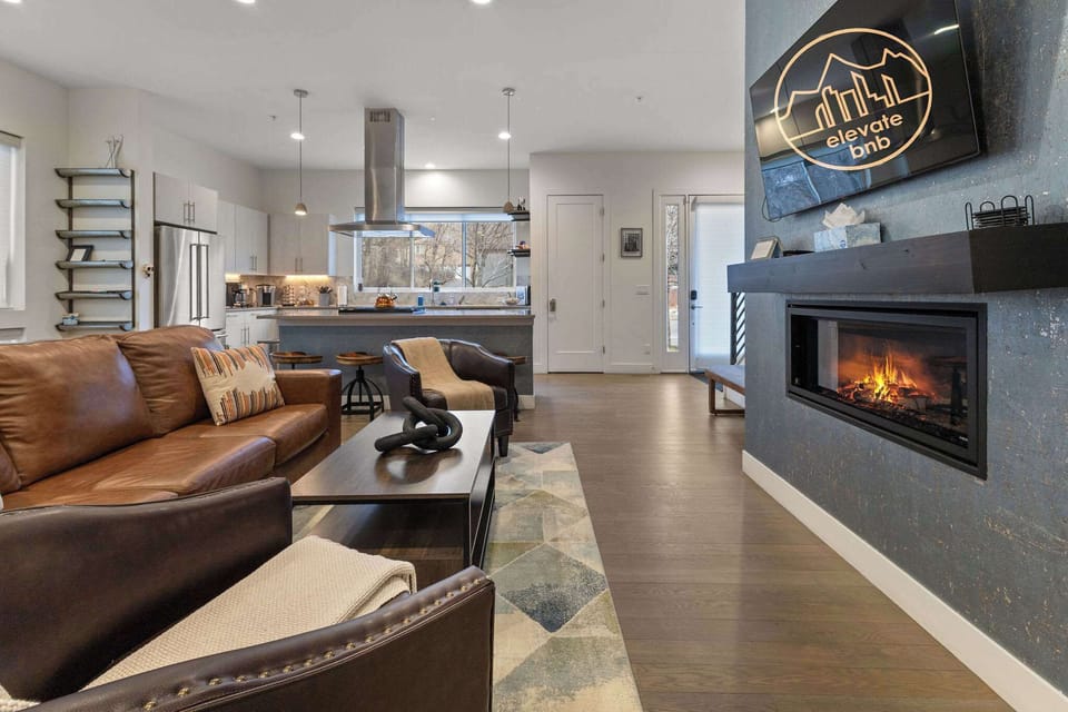 The kitchen opens to the living room.