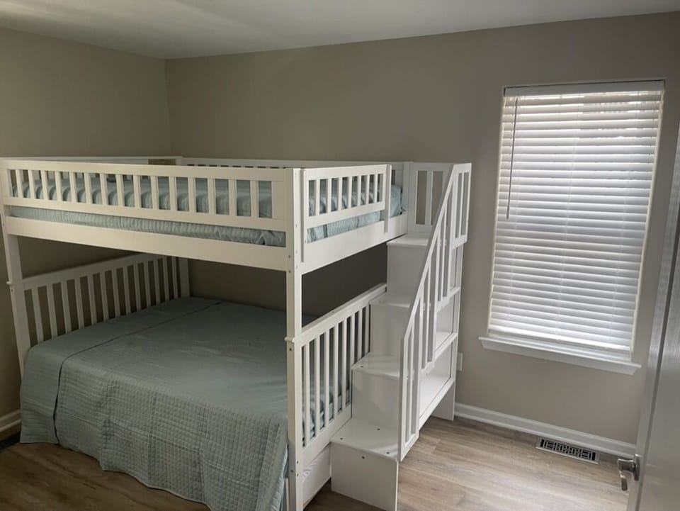 Bunk Bed Room - Two full beds with twin trundle and access to small rear deck.