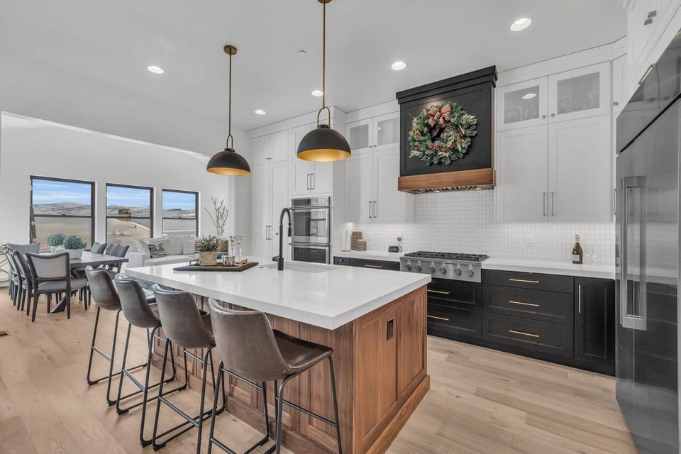 Kitchen with chef grade appliances