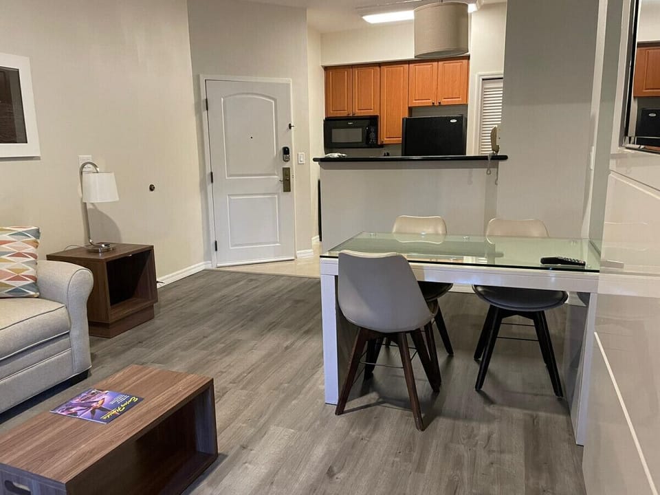 Living, dinning, kitchen