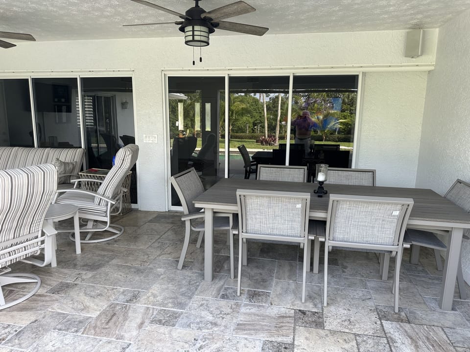 Outdoor dining area