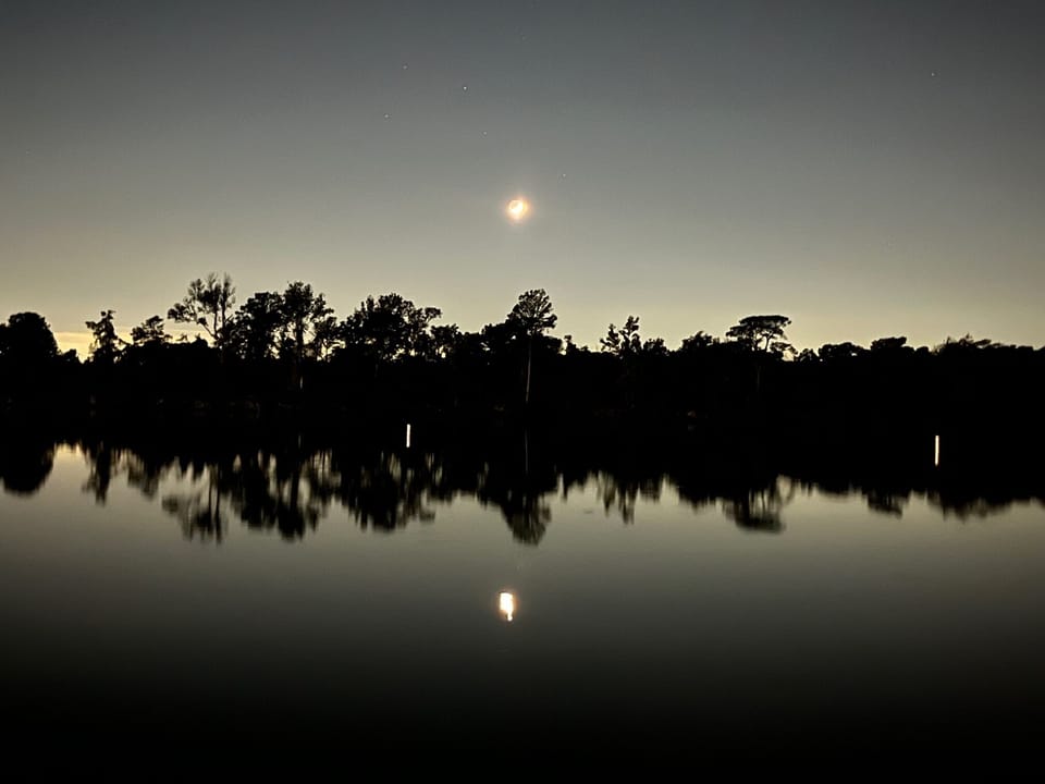 Relax at nights in the moonlight over Lake Houston