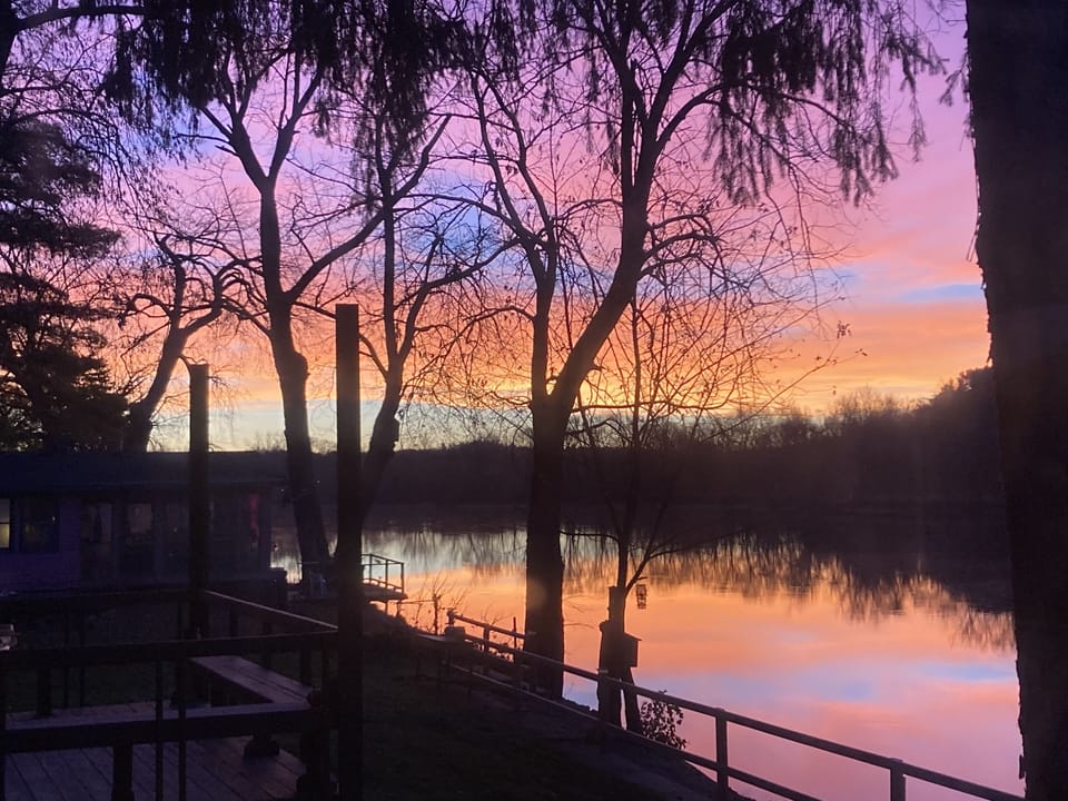 Sun rise from back deck