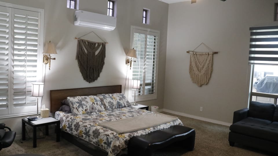Huge Master bedroom with a King mattress