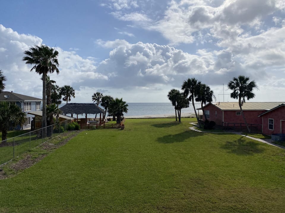 Deck view to Matagorda bay and Kingfisher beach