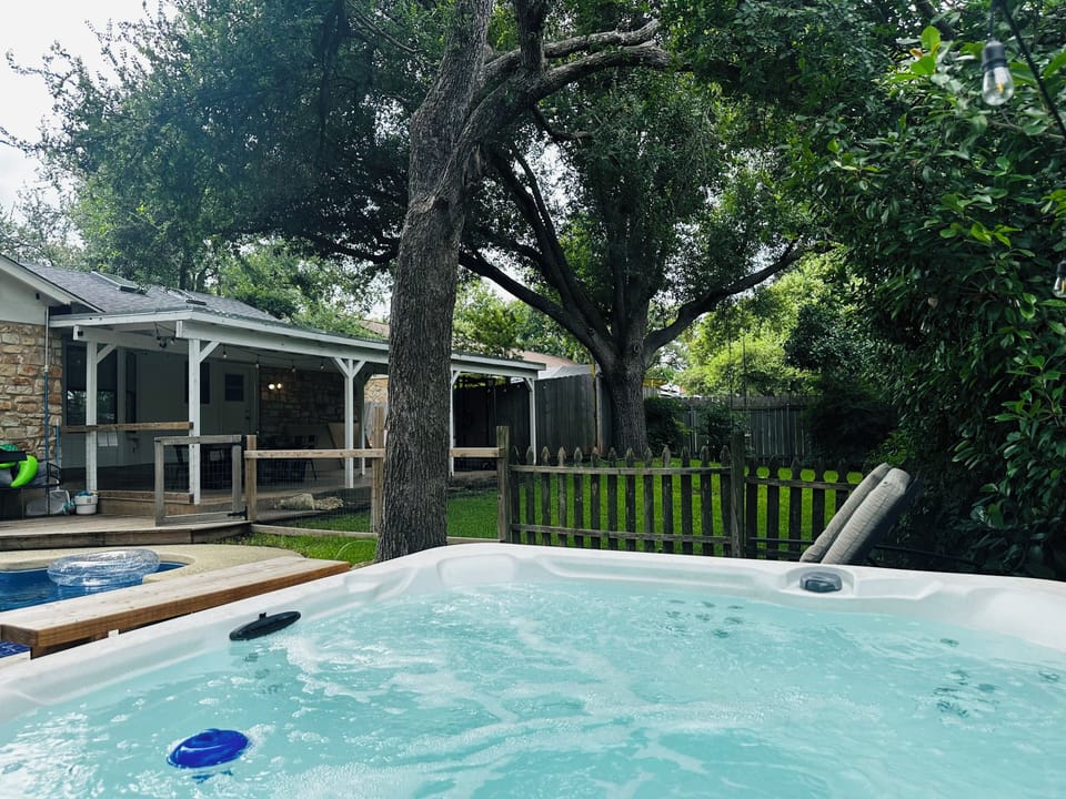 We recently added a 6 person hot tub next to the pool.