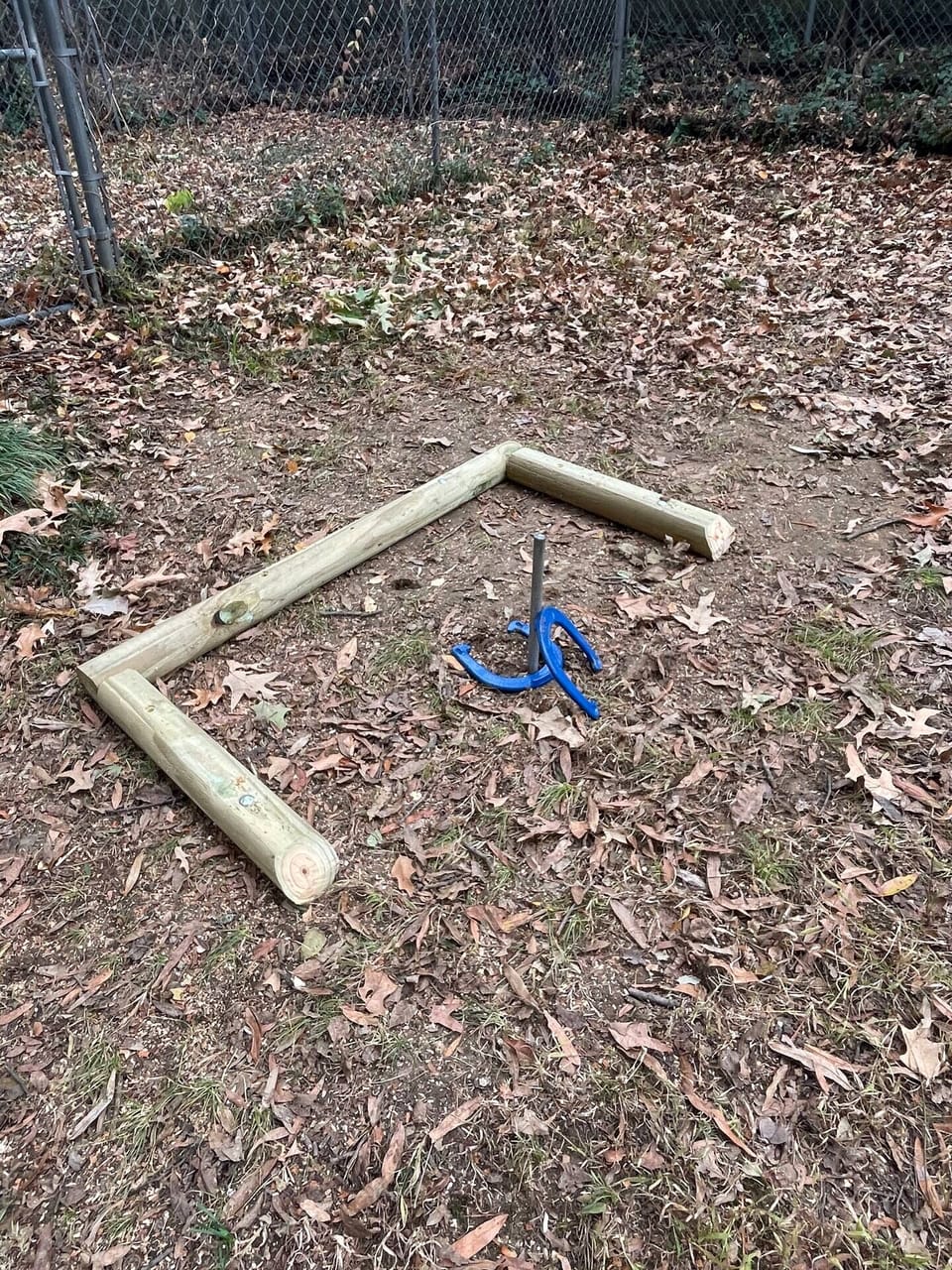 Backyard Horse Shoe Pit
