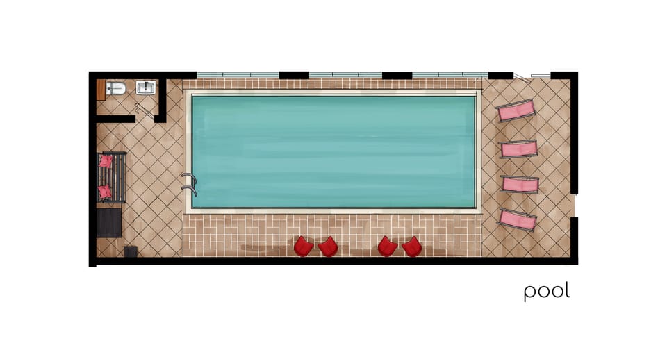 Swimming pool floor plan