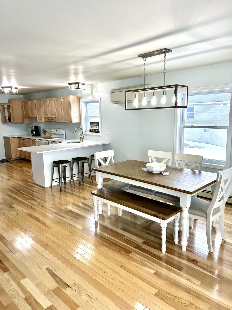 Main level kitchen and dining room. 