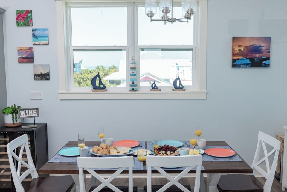 Dining Area with Wine Fridge