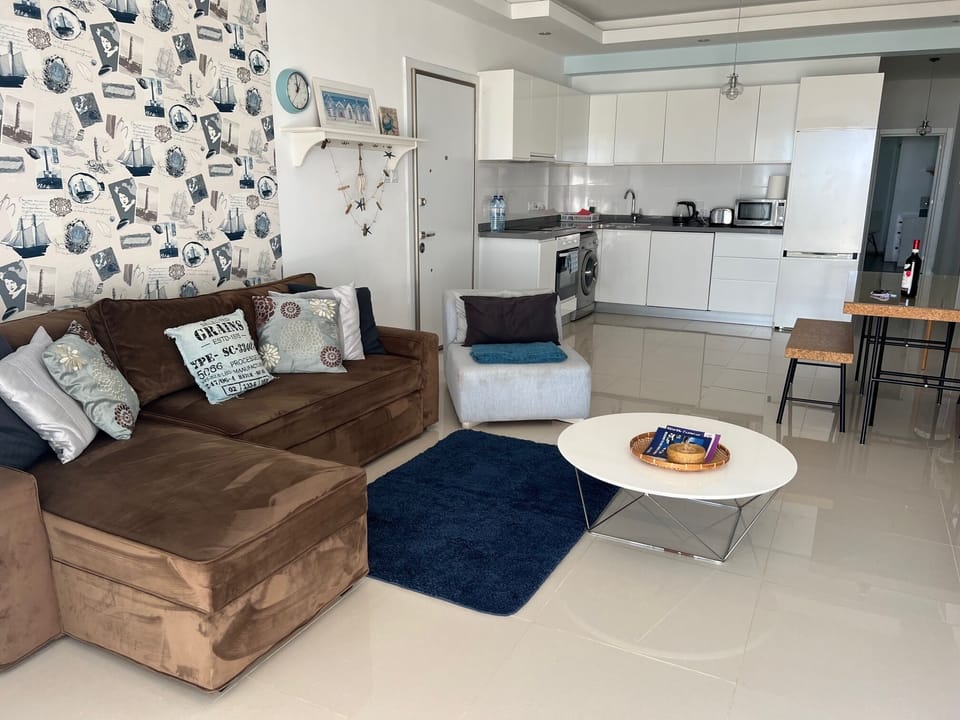 Open plan living space, kitchen and living room