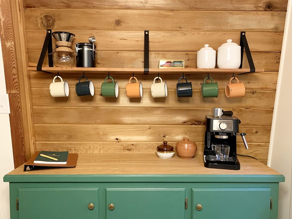 Enjoy a cup of coffee, tea, or hot cocoa from our coffee bar.