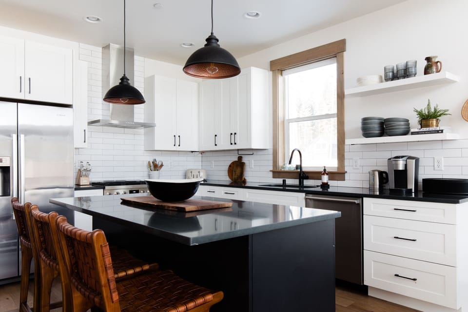 Fully Stocked Kitchen with Center Island