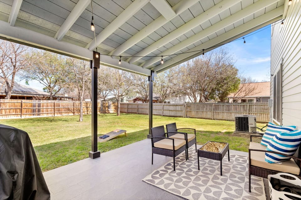 Private covered patio