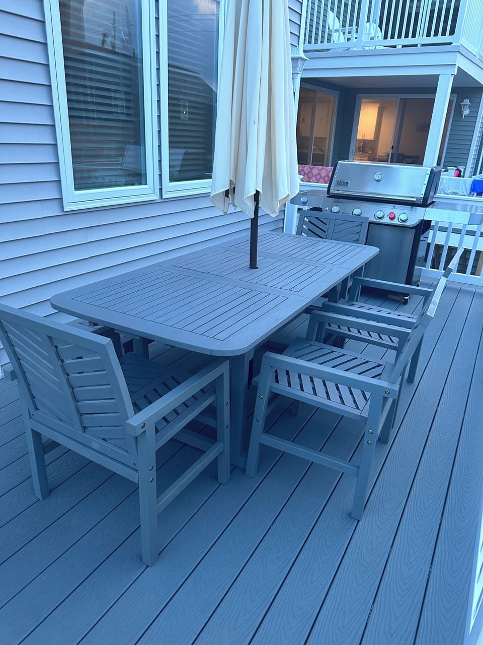 Deck with grill