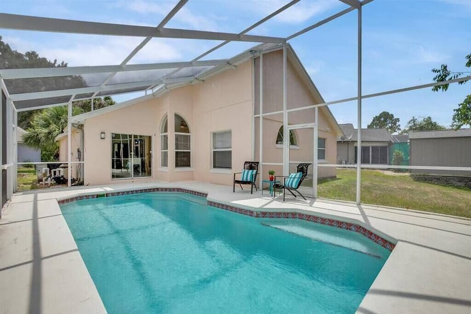 Room for all in our covered pool