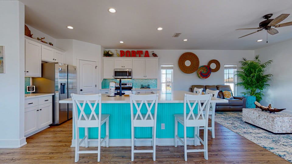 Kitchen Island with Barstools