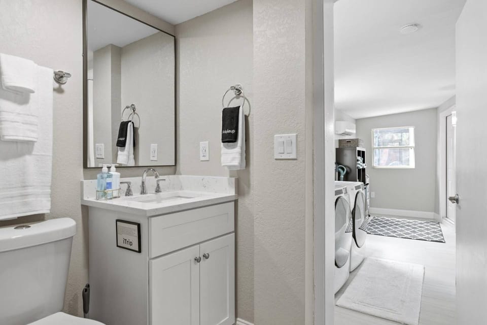 Primary en suite bath with stand up shower