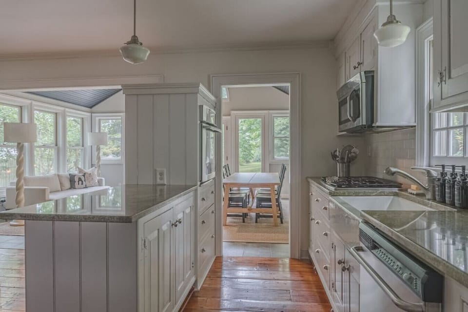 View from kitchen to dining room
