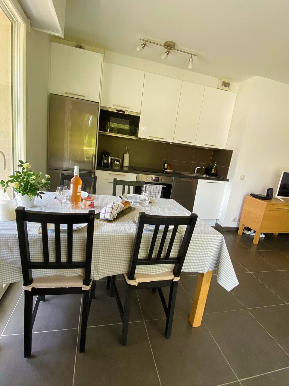 The dining area