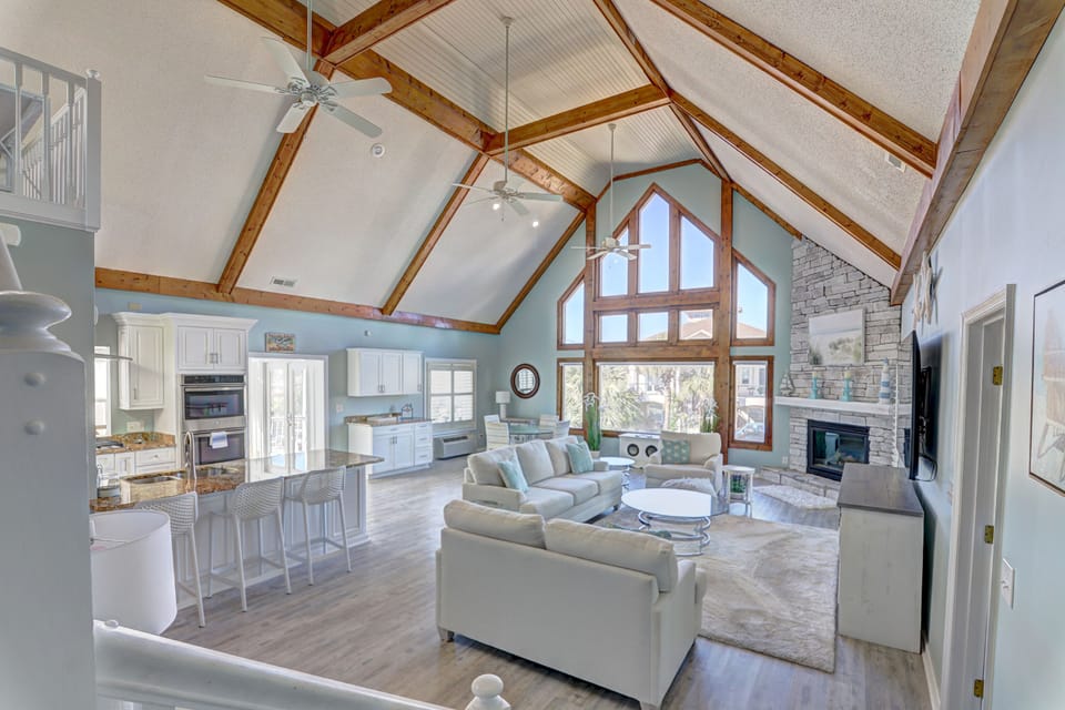 The spaciousness of this home is enhanced by the open floor plan.