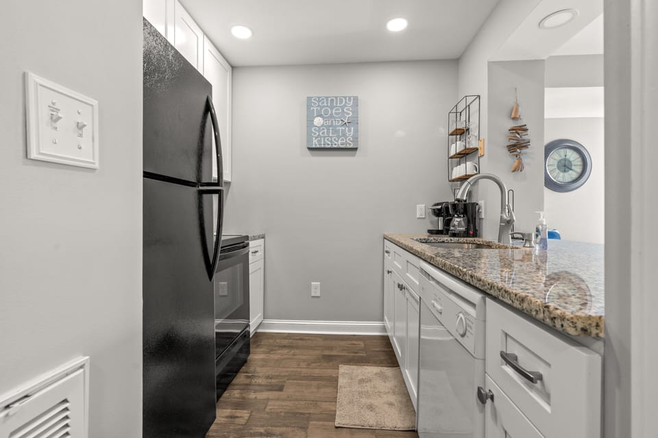 A fully stocked kitchen makes meal preparation a breeze.