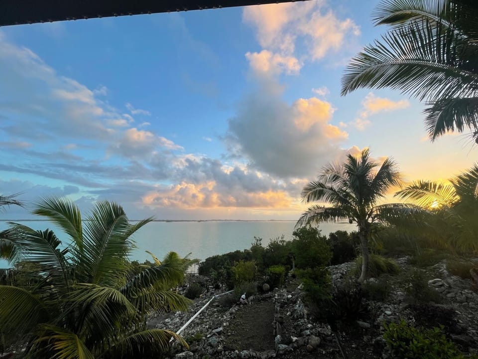 View from the deck at sunrise. (Not kidding!)