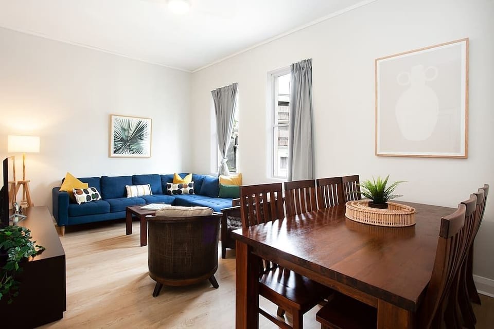 Large light filled living and dining space 