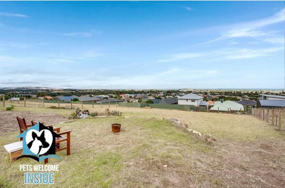 Seating at the rear of the property with an amazing ocean view