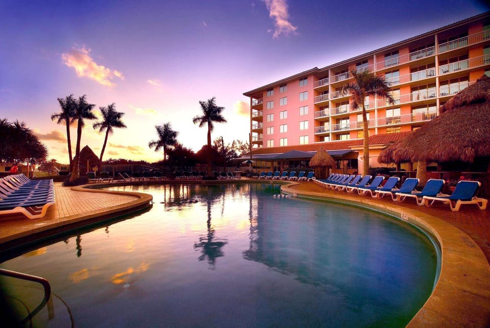 Beautiful sunsets from the pool