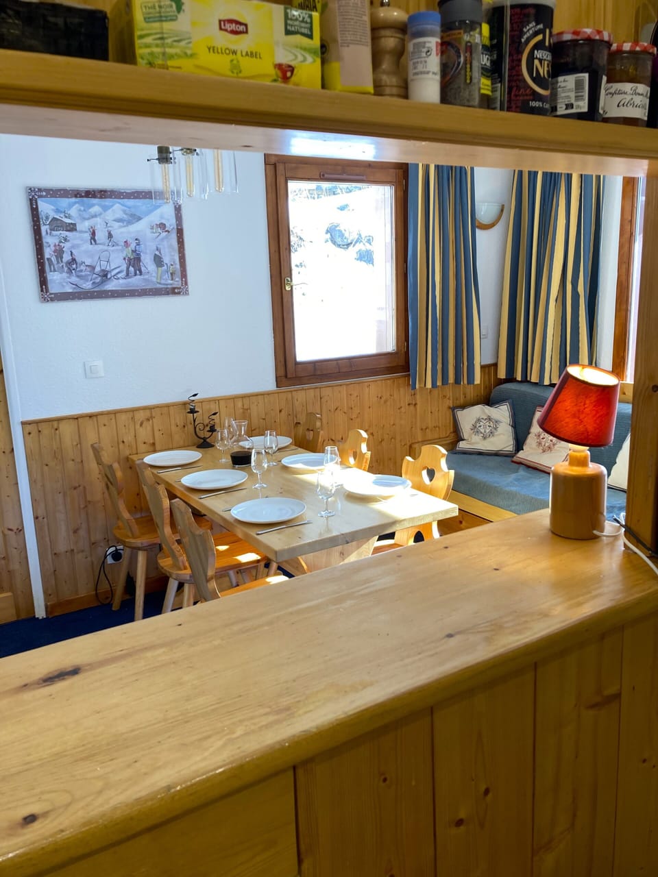 Kitchen through to dining room.