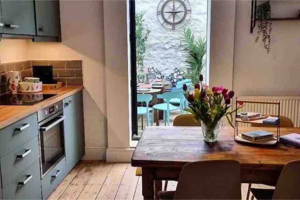 view to the patio garden