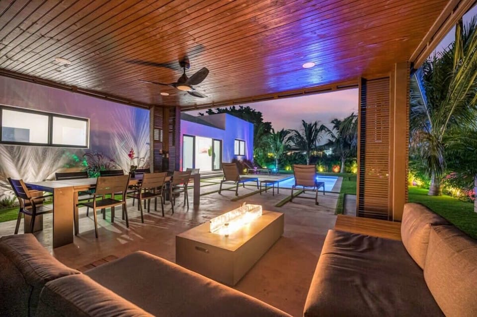 Turn on the night vibes! Our pool area sparkles with lights, creating an inviting atmosphere for relaxation and nocturnal bliss.