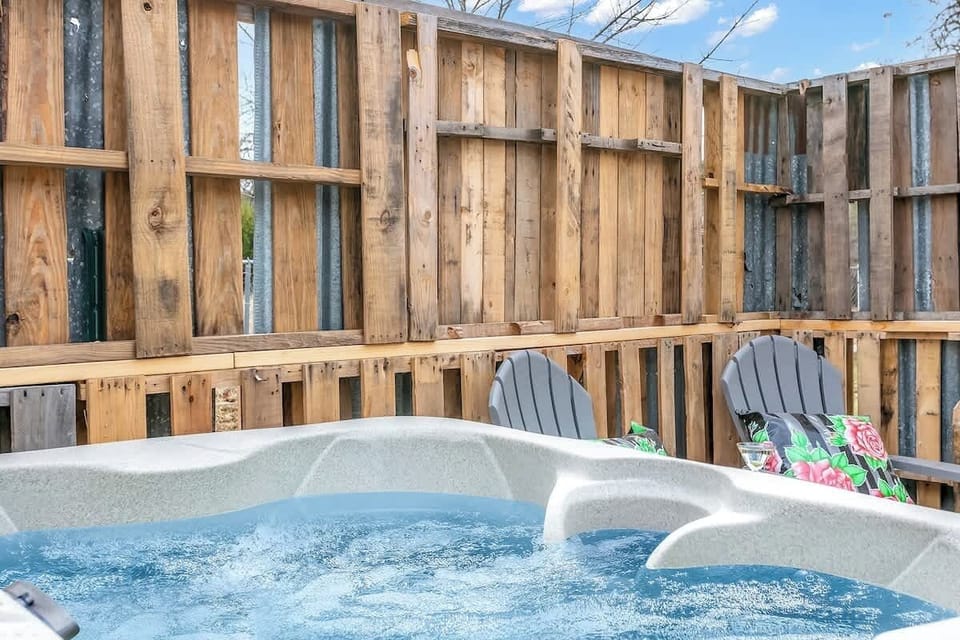 Soak in the hot tub and take in the beautiful Texas Hill Country Sky