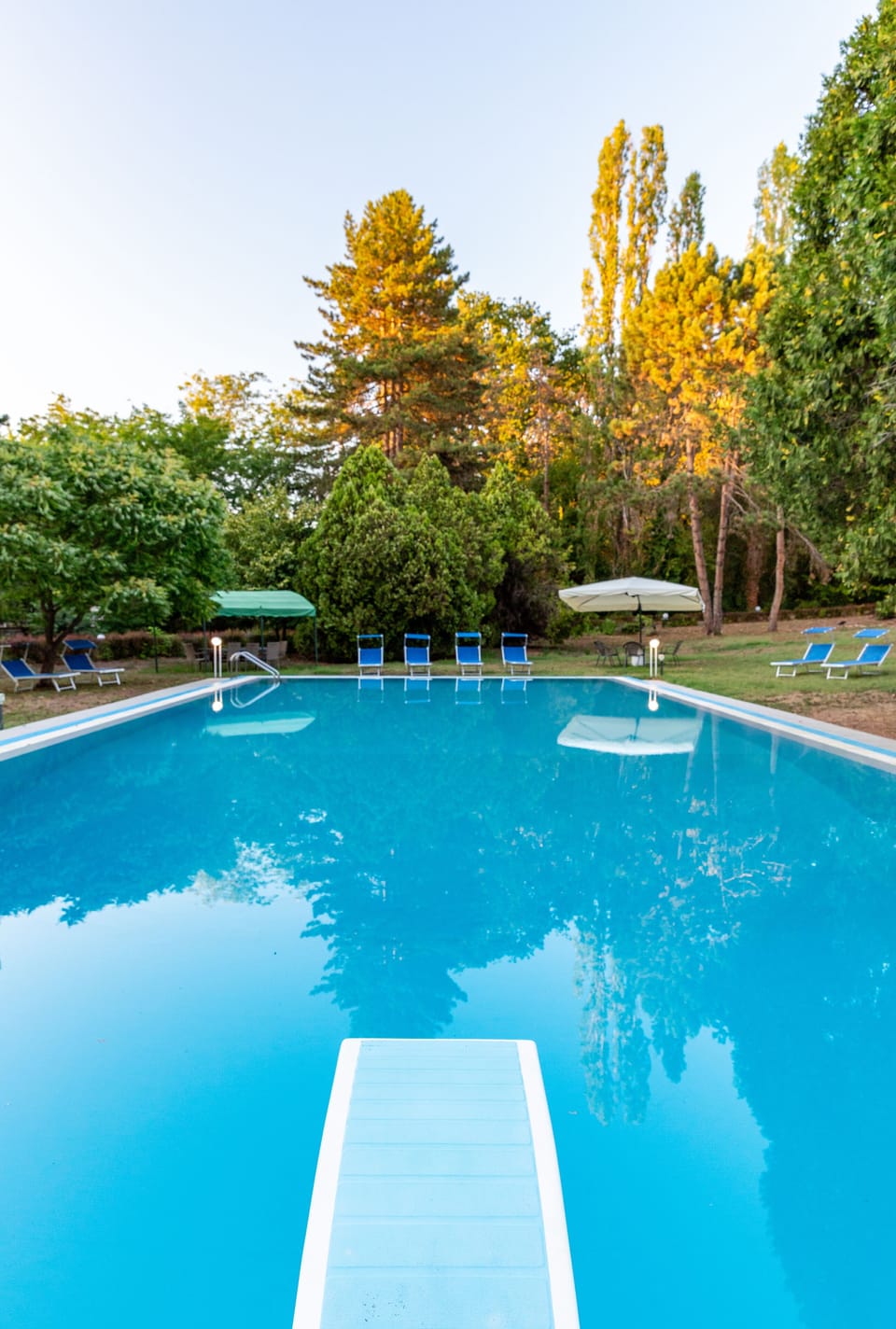 Swim your laps, relax on floats, dive in