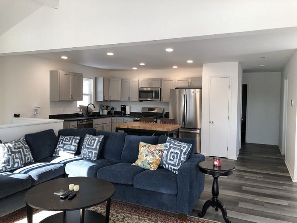 Cozy up on our large wrap around couch for a movie, a game or soak in the view.