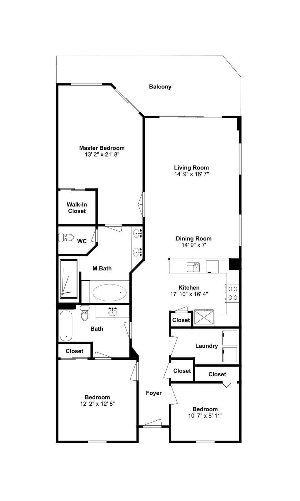 Easy Access - This floor plan is easy to navigate.