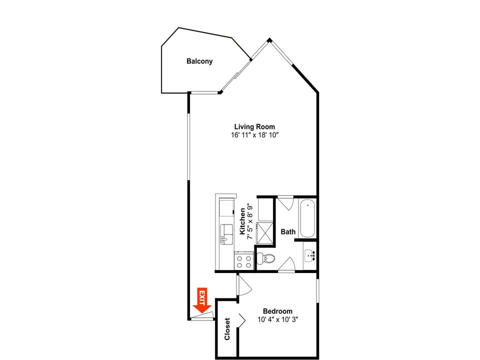 Sunbird Beach Resort #912 East Floor Plan