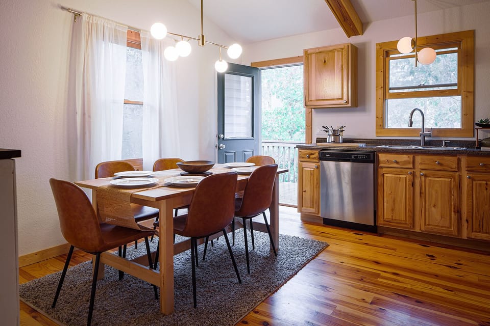 view from the kitchen and dinning area 