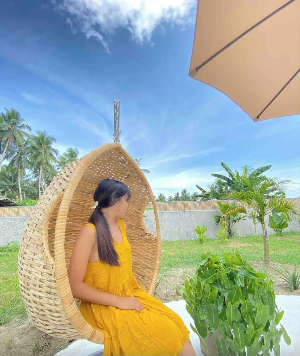 Nesting hammock by the pool
