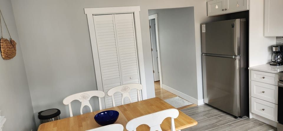 Laundry closet in kitchen