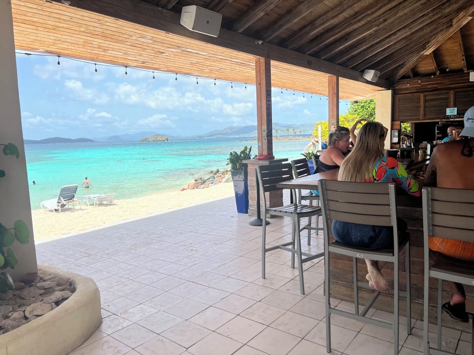 Beach bar right out front 